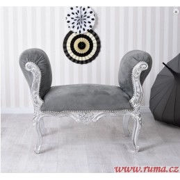 Elegantní  lavice v šedé barvě